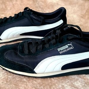 Puma Men's Whirlwind Suede Black & White Sneakers